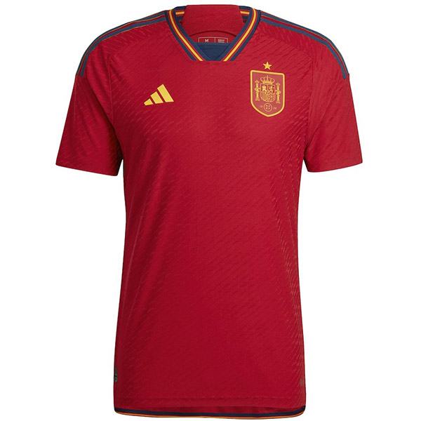 Spain maglia casalinga della prima divisa da calcio maschile della divisa da calcio top maglia sportiva coppa del mondo 2022